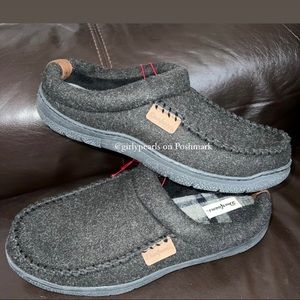 Dearfoams Men’s Slippers Wool Blend Memory Foam NEW